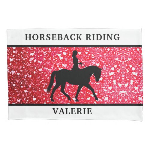 Horseback Riding Horse  Rider Pillowcase