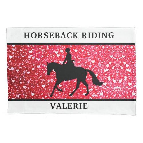 Horseback Riding Horse  Rider Pillowcase