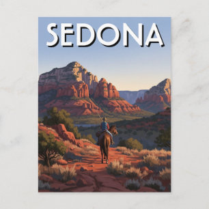 Horseback Riding in Sedona Arizona Travel Postcard
