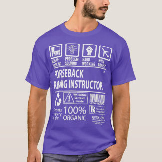 Horseback Riding Instructor MultiTasking Certified T-Shirt