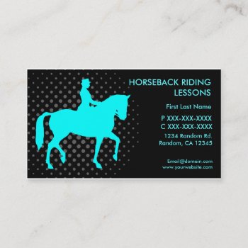 Horseback Riding Lessons Custom Business Cards by ProfessionalOffice at Zazzle