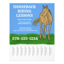 Horseback Riding Lessons, Horse Boarding Flyer