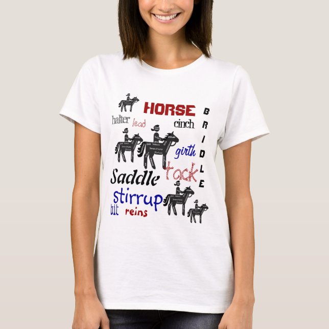 Horseback Riding, Motivational Words, Sport T-Shirt (Front)