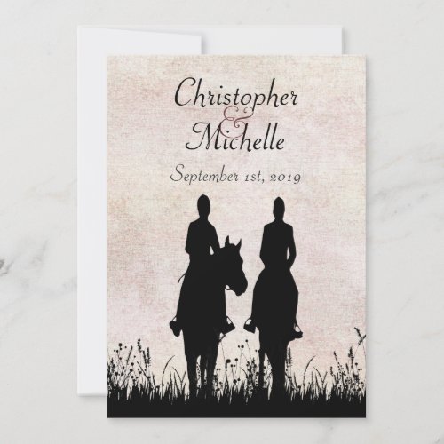 Horseback Riding Couple Wedding Invitation