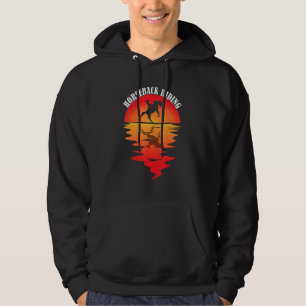 Horseback Riding Vintage Sunset Equestrian Riding Hoodie