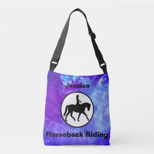 Horseback Riding Watercolor Crossbody Bag