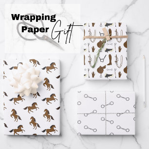 Horseback Riding Wrapping Paper Sheets