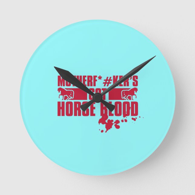 Horseblood Round Clock (Front)