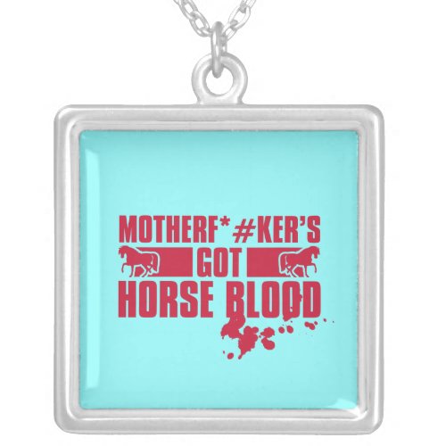 Horseblood Silver Plated Necklace