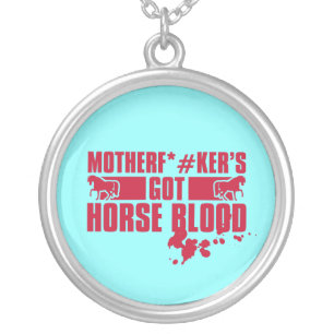 Horseblood Silver Plated Necklace