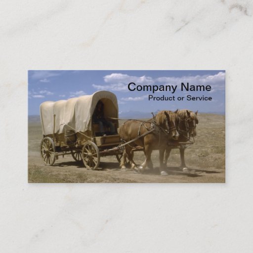 Customizable Horsedrawn Wagon business card