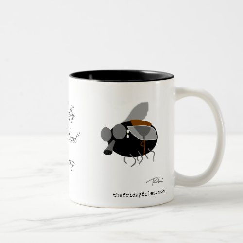 Horsefly with Pearl Earring Two_Tone Coffee Mug