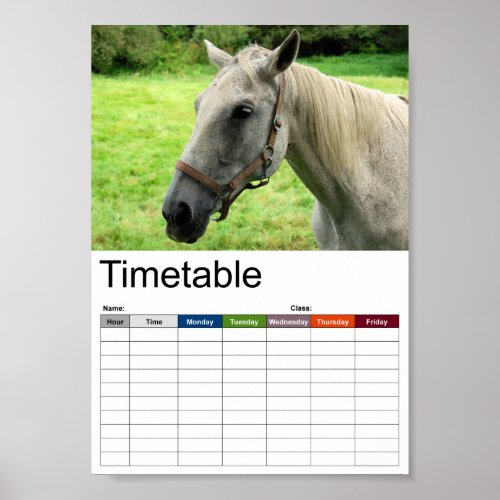 Horsehead 005 Timetable Poster