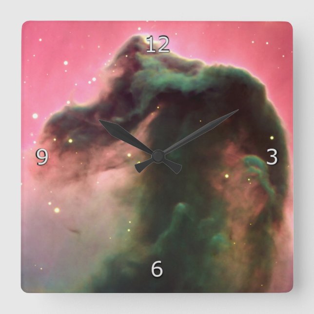 Horsehead Nebula Square Wall Clock (Front)