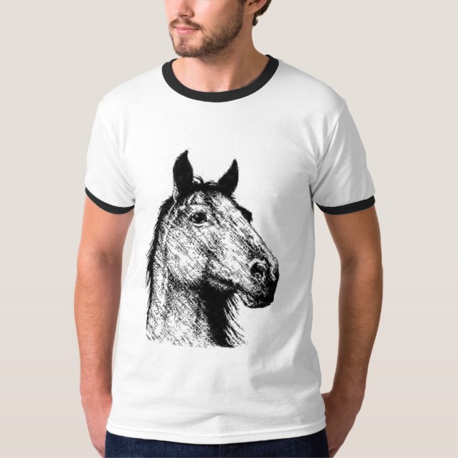 Horsehead pencil drawing T-Shirt (Front)