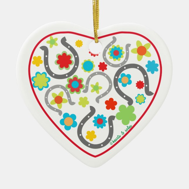 Horsehoe Heart Ornament (Front)