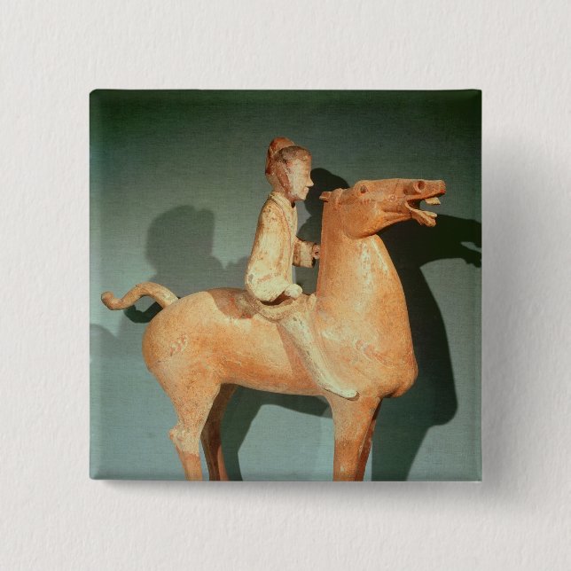Horseman, from Xianyang, Shaanxi Pinback Button (Front)