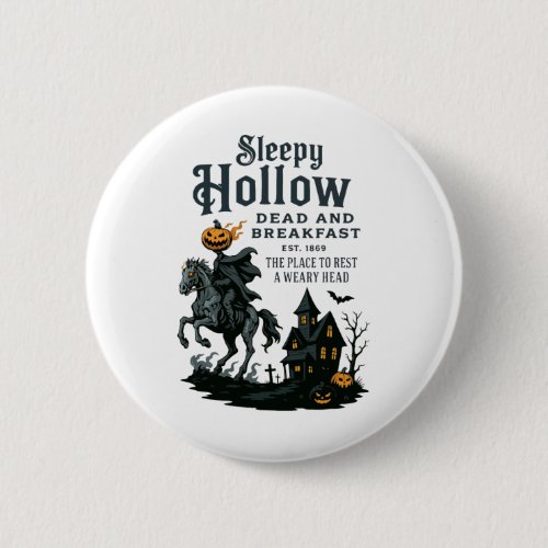Horseman Halloween Sleepy Hollow Vintage Headless  Button
