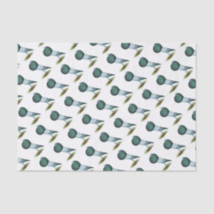 Horseman Pouter Pigeon Blue Tissue Paper