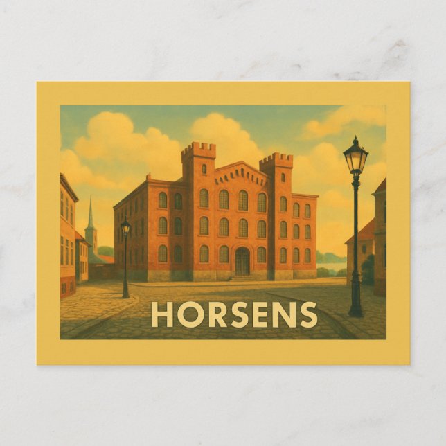 Horsens Denmark Harbor Postcard (Front)