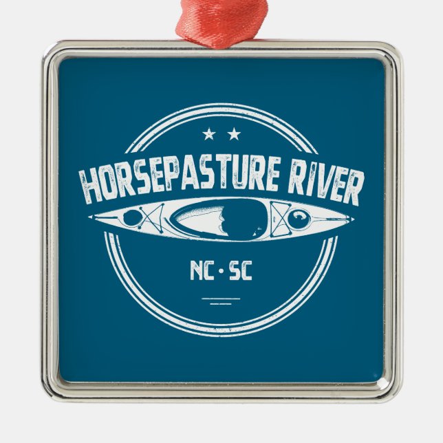 Horsepasture River North Carolina Kayaking Metal Ornament (Front)