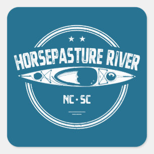 Horsepasture River North Carolina Kayaking Square Sticker