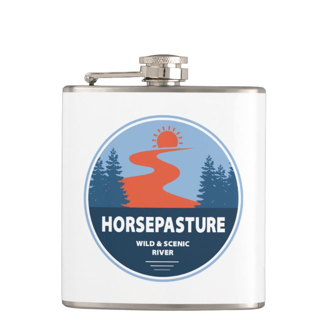 Horsepasture Wild And Scenic River North Carolina Flask (Front)