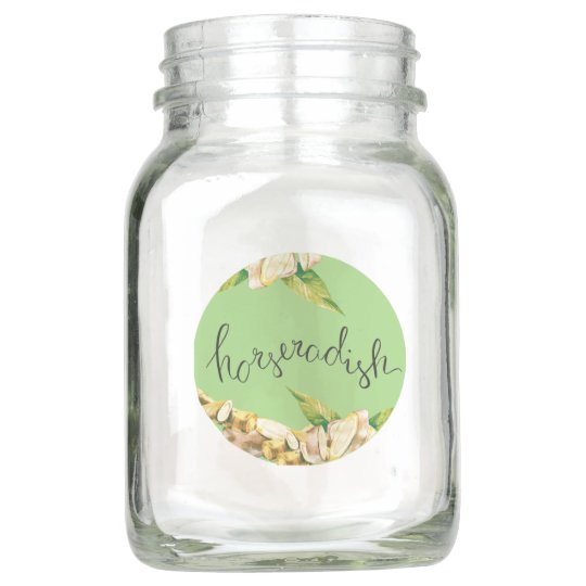 Horseradish root mason jar