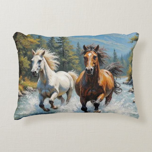 Horses    accent pillow (Front)