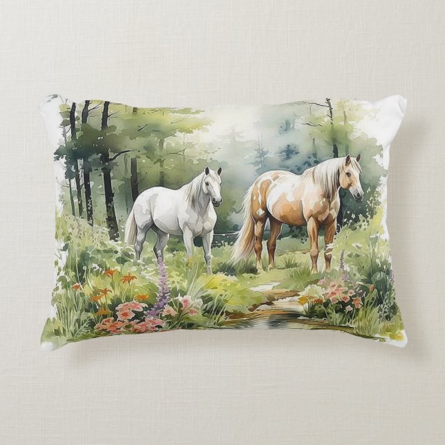 Horses    accent pillow (Front)