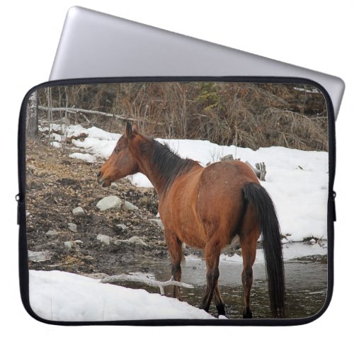 Horses _ American Western Theme Laptop Sleeve