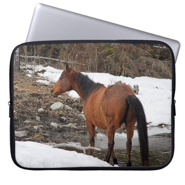 Horses - American Western Theme Laptop Sleeve (Front)