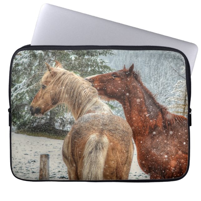 Horses - American Western Theme Laptop Sleeve (Front)