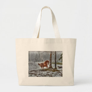 Horses - American Western Theme Large Tote Bag