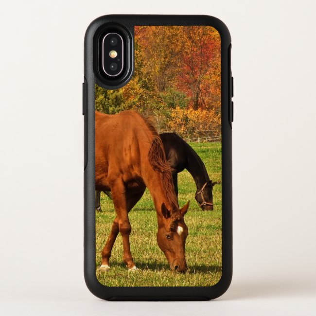 Horses and Autumn Foliage OtterBox iPhone X Case