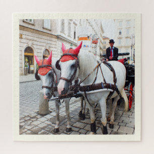 Horses and carriage, Austria Jigsaw Puzzle