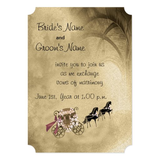 Horse And Carriage Wedding Invitations 1