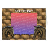 Horses And Hay Bales Photo Card (Front Horizontal)