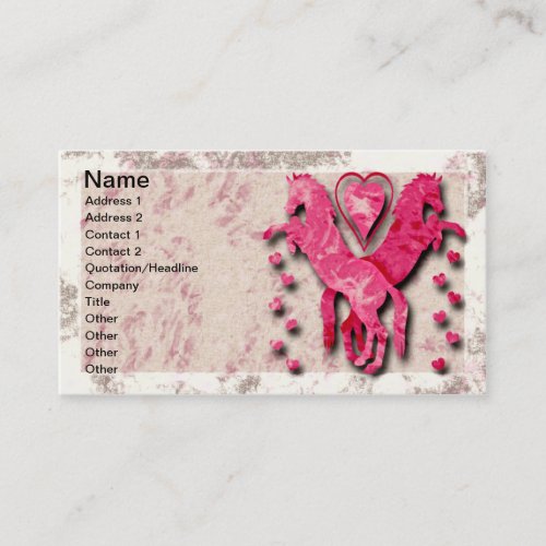 Horses and Hearts Business Card Templates