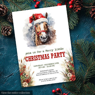 Horses and lassos Christmas party printable invite