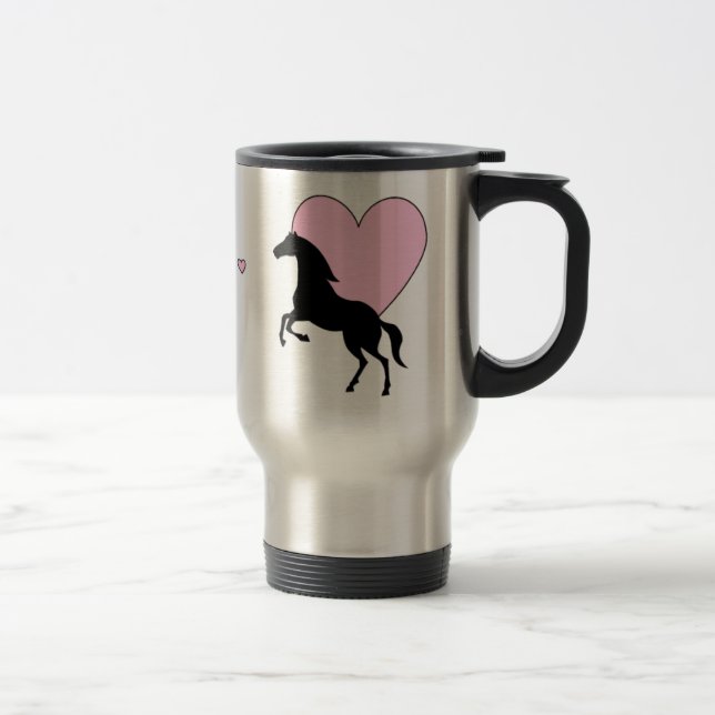 Horses and Love Travel Mug (Right)