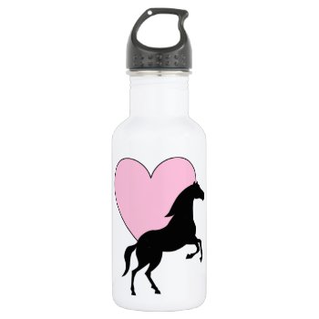 Horses And Love Water Bottle by bonfireanimals at Zazzle