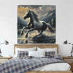 Horses and nature canvas print