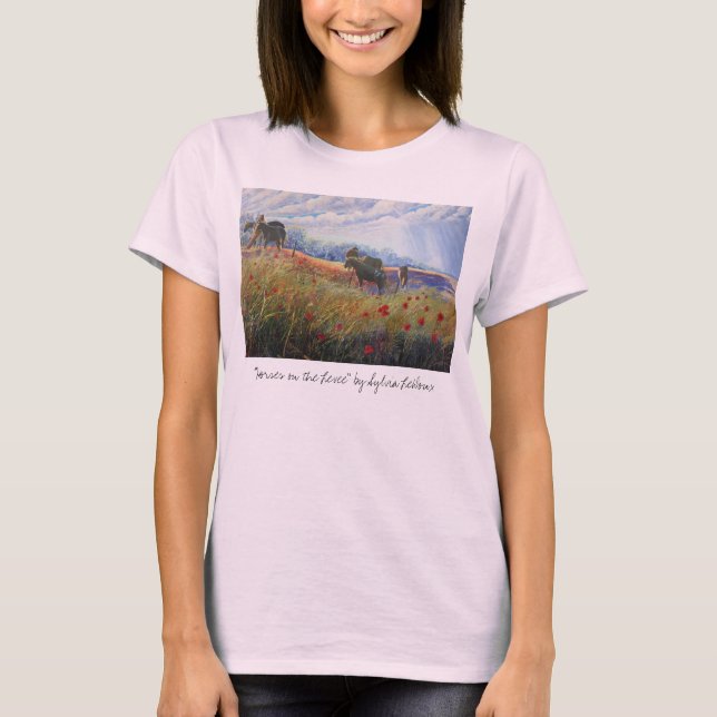 horses and poppies, T-Shirt (Front)