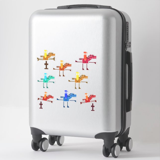 Horses and riders sticker (Suitcase)