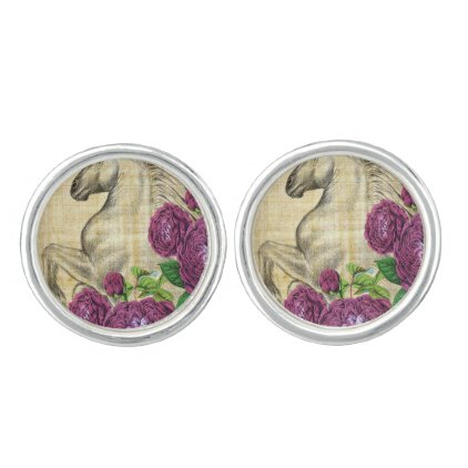 Horses And Roses Cufflinks