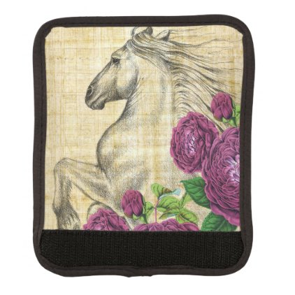 Horses And Roses Luggage Handle Wrap