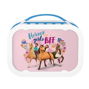 "horses Are A Girls Bff" Friends Watercolor Art Lunch Box by spiritridingfree at Zazzle