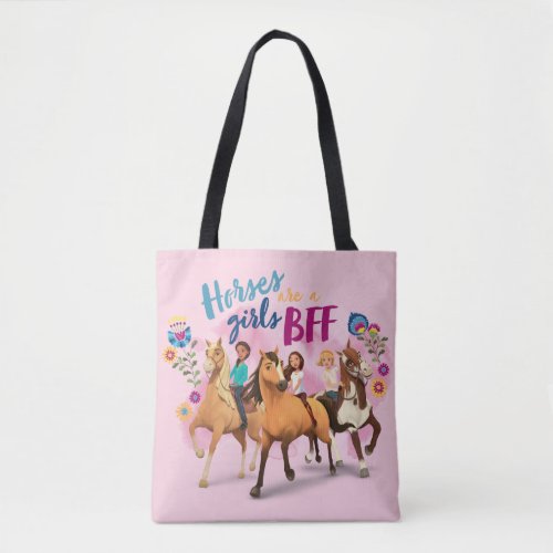 Horses Are A Girls BFF Friends Watercolor Art Tote Bag