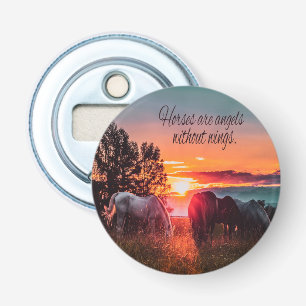 Horses are angels without wings bottle opener